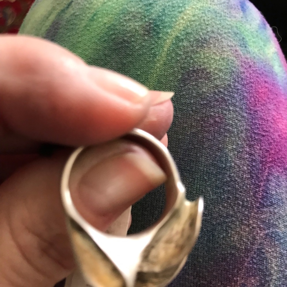 Aureus + Argent Silver Wave Swirl ring new with tag size 8 banana republic - Picture 3 of 7